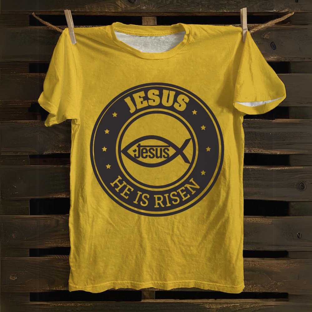 JESUS He Is Risen Cotton T-shirt
