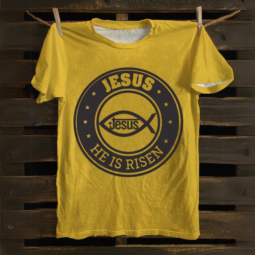 JESUS He Is Risen Cotton T-shirt