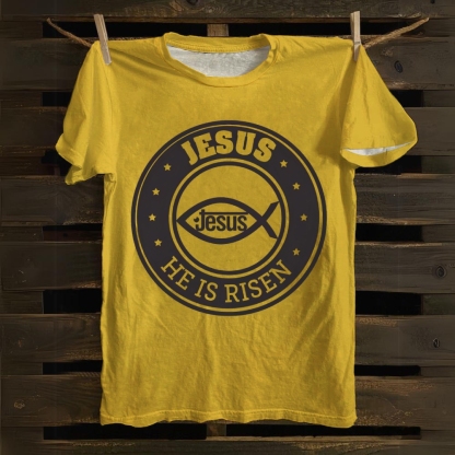 JESUS He Is Risen Cotton T-shirt
