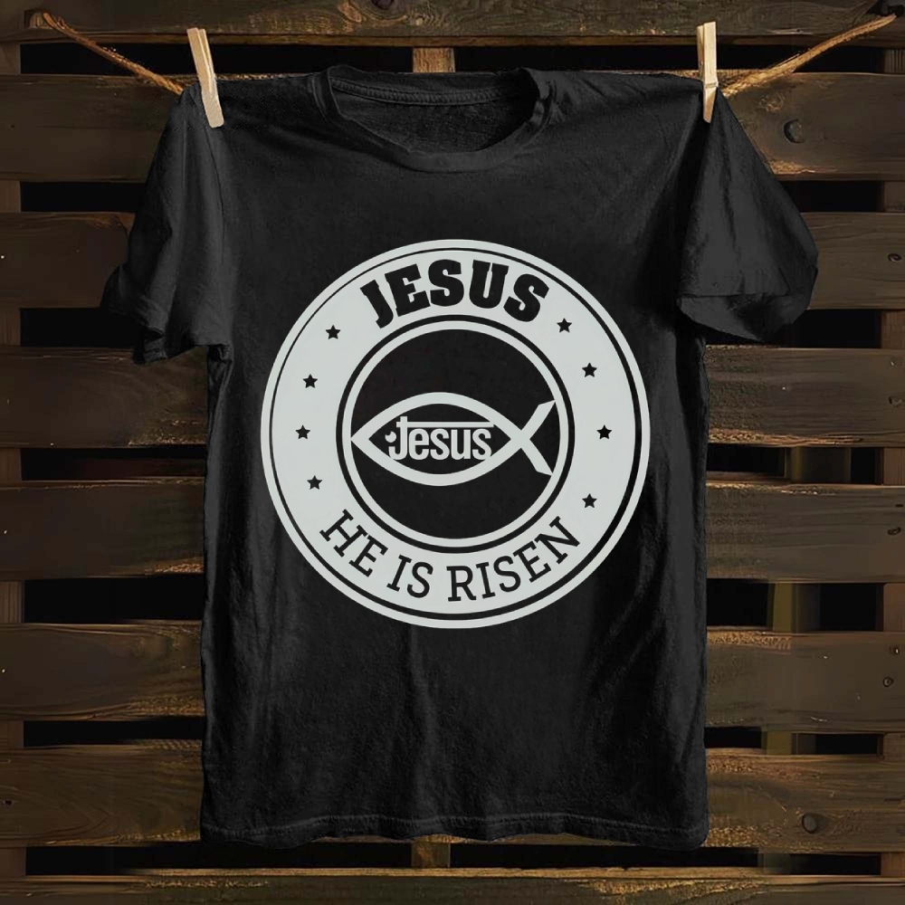 JESUS He Is Risen Cotton T-shirt