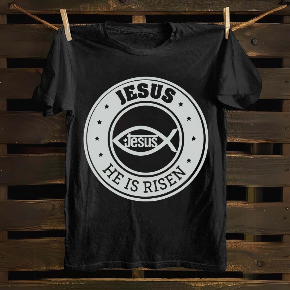 JESUS He Is Risen Cotton T-shirt