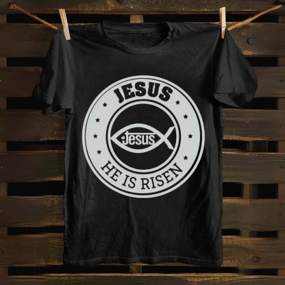 JESUS He Is Risen Cotton T-shirt