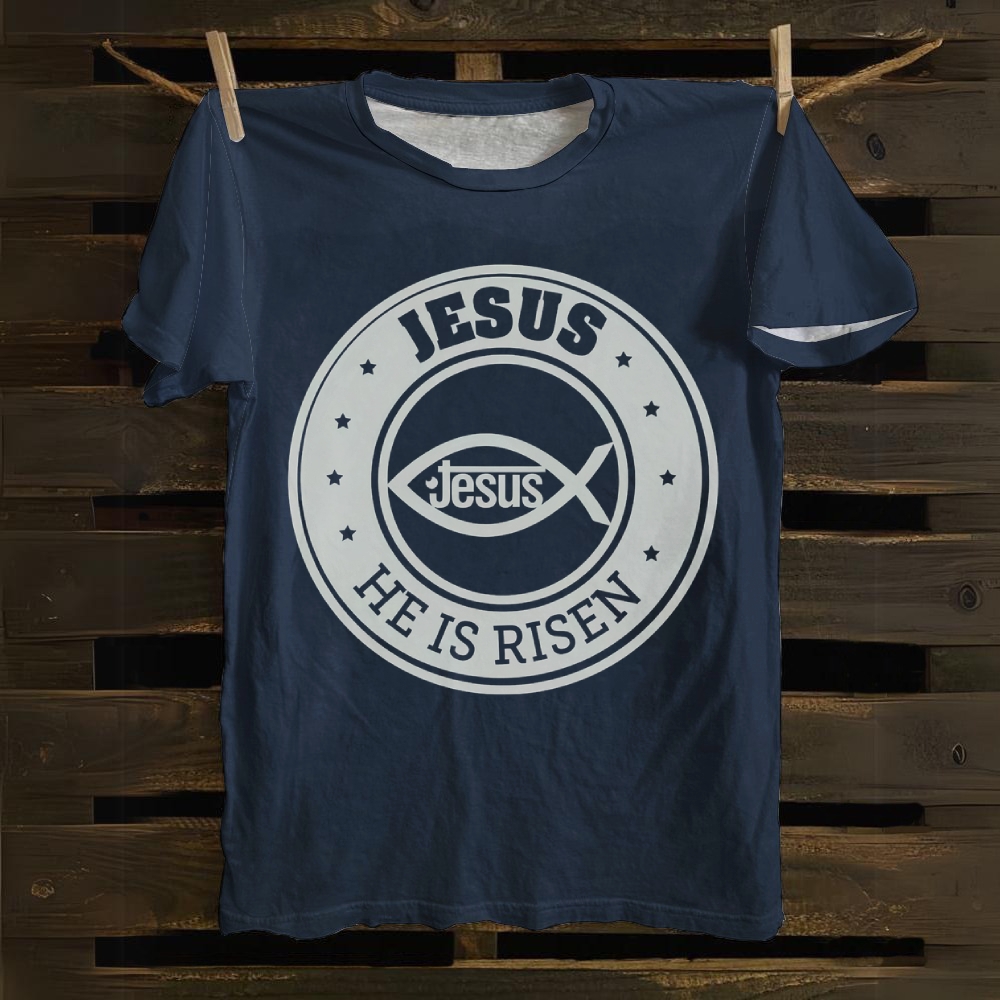 JESUS He Is Risen Cotton T-shirt