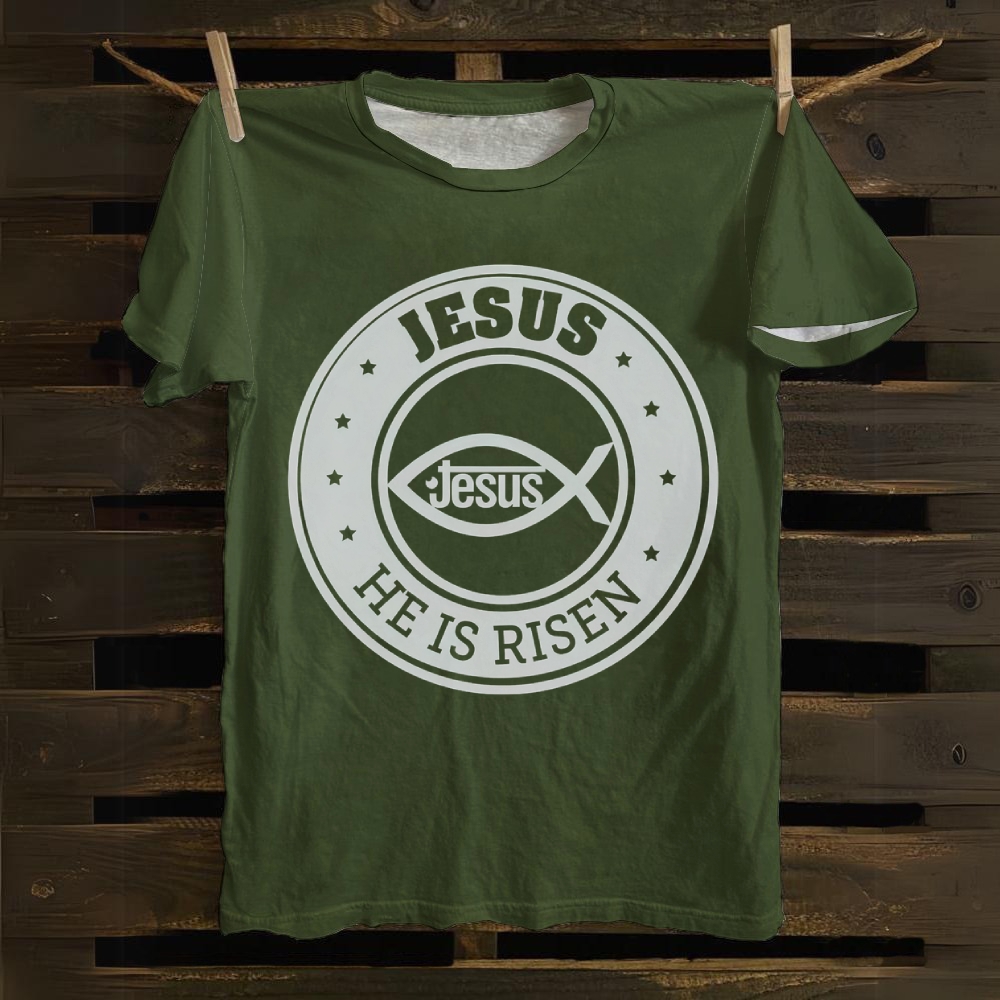 JESUS He Is Risen Cotton T-shirt