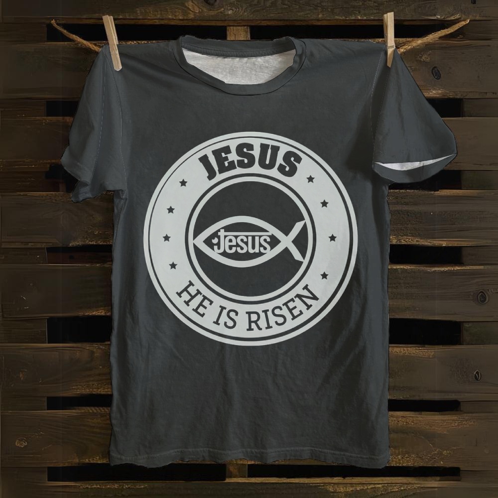 JESUS He Is Risen Cotton T-shirt