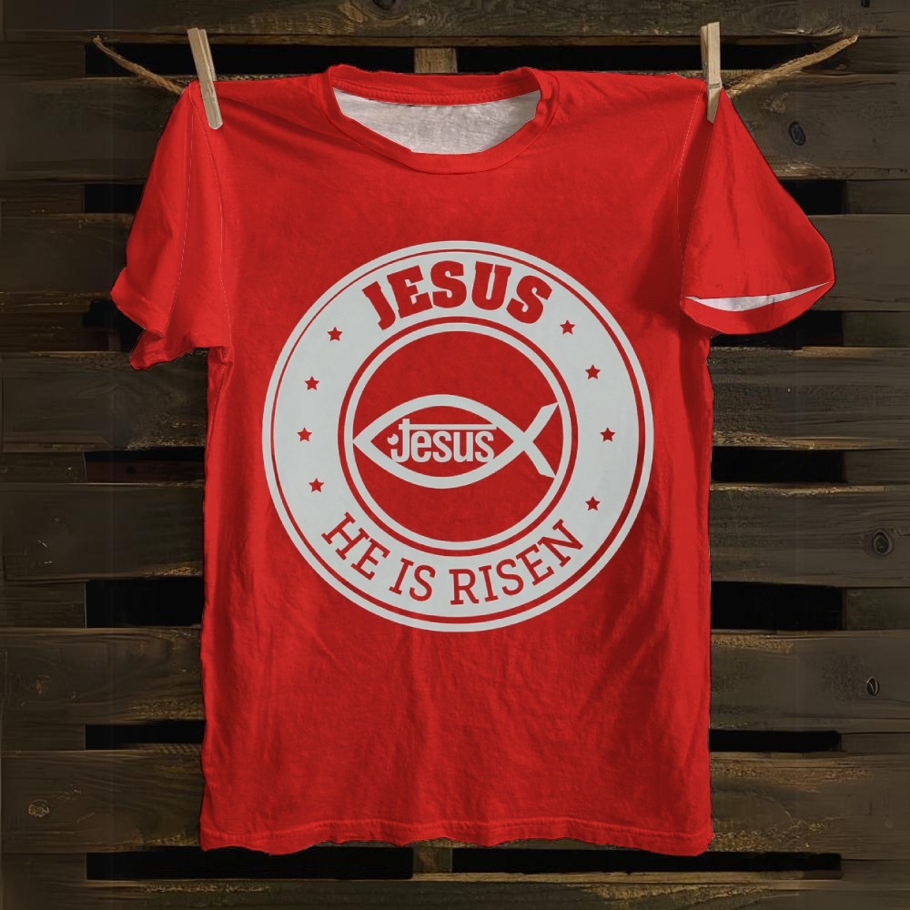 JESUS He Is Risen Cotton T-shirt