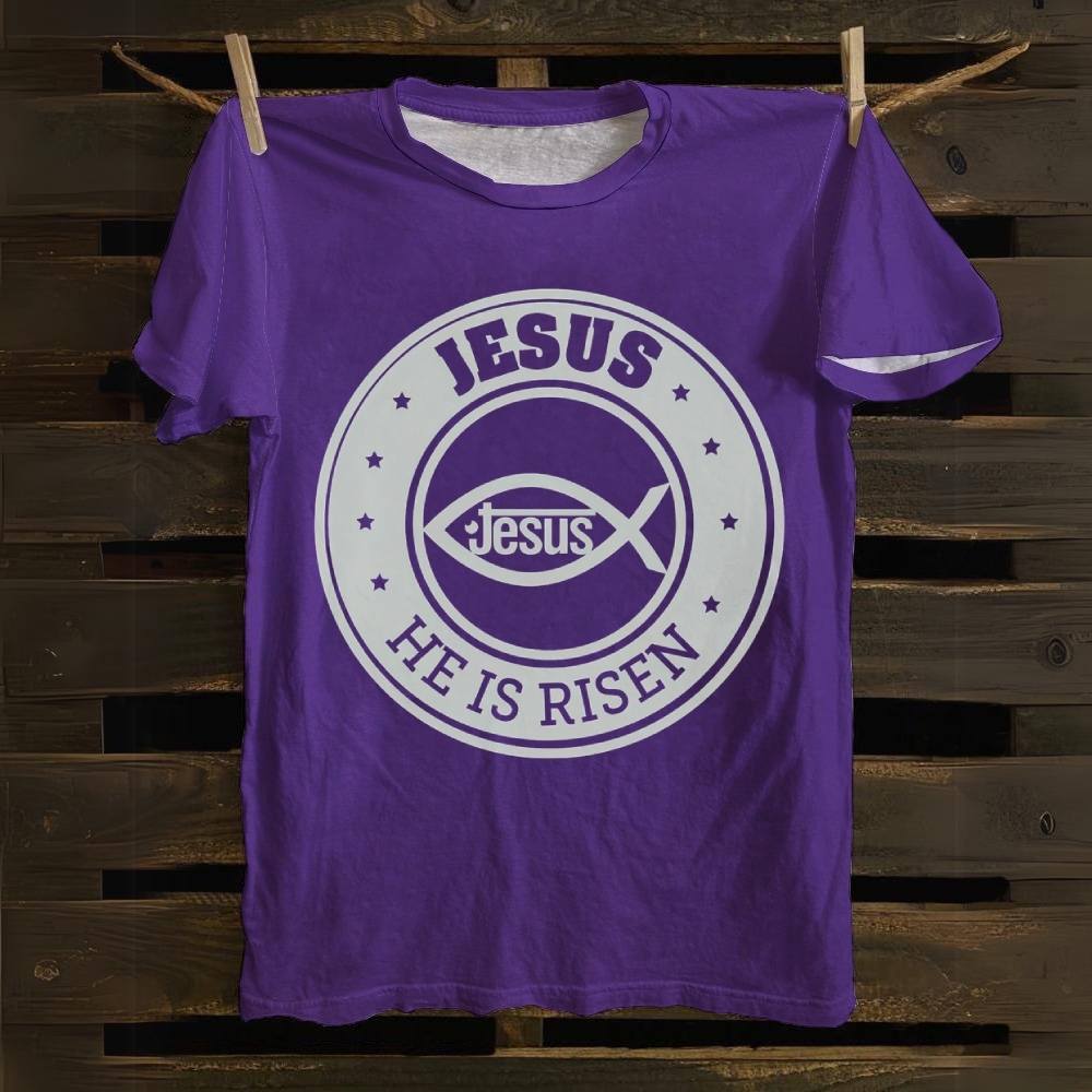 JESUS He Is Risen Cotton T-shirt