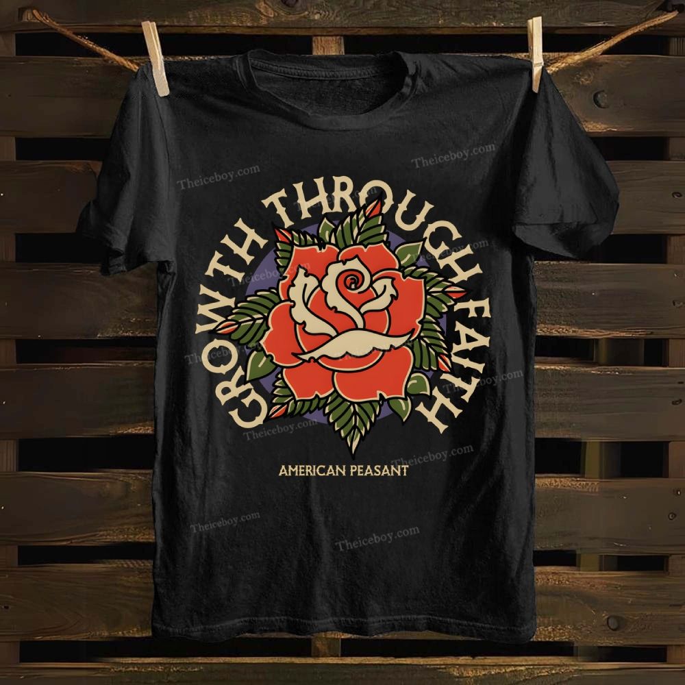 Growth Through Faith Cotton T-shirt