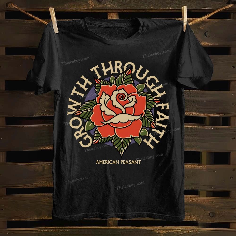 Growth Through Faith Cotton T-shirt