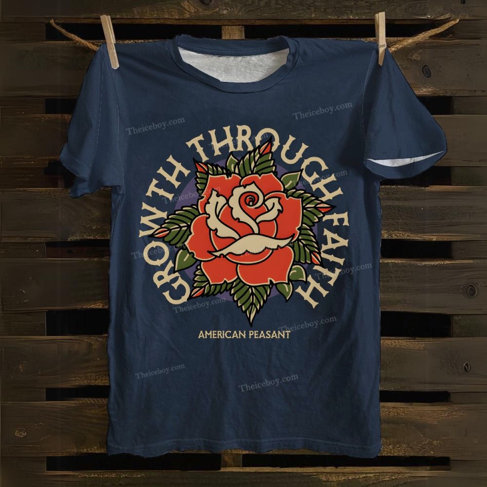 Growth Through Faith Cotton T-shirt