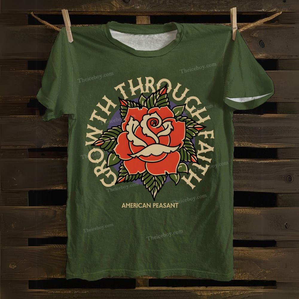 Growth Through Faith Cotton T-shirt