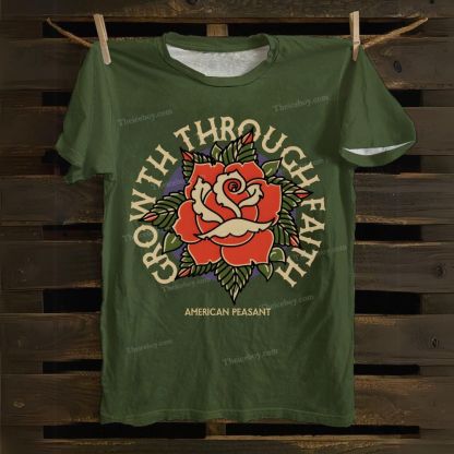Growth Through Faith Cotton T-shirt