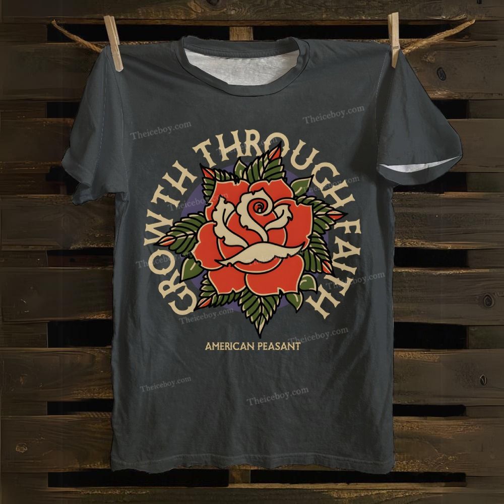 Growth Through Faith Cotton T-shirt