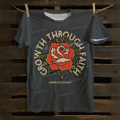 Growth Through Faith Cotton T-shirt