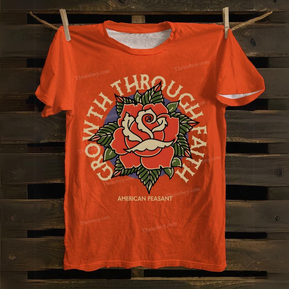 Growth Through Faith Cotton T-shirt