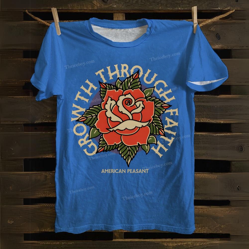 Growth Through Faith Cotton T-shirt