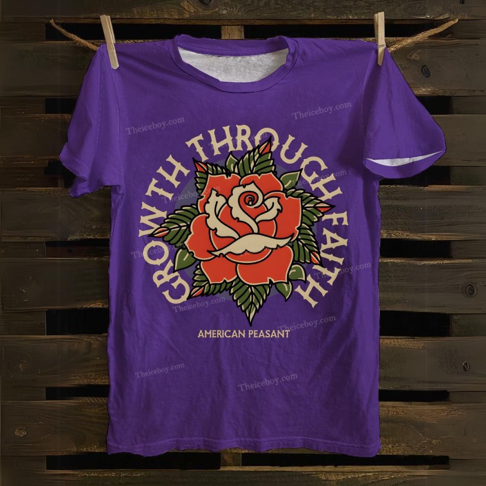 Growth Through Faith Cotton T-shirt