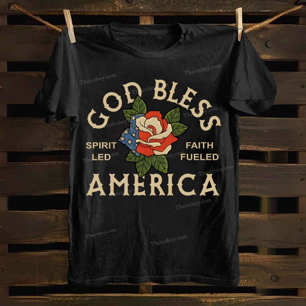 God Bless America Cotton T-shirt