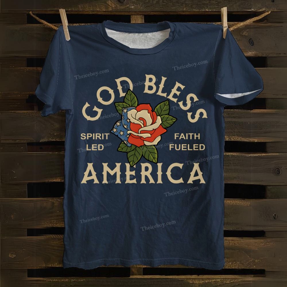 God Bless America Cotton T-shirt