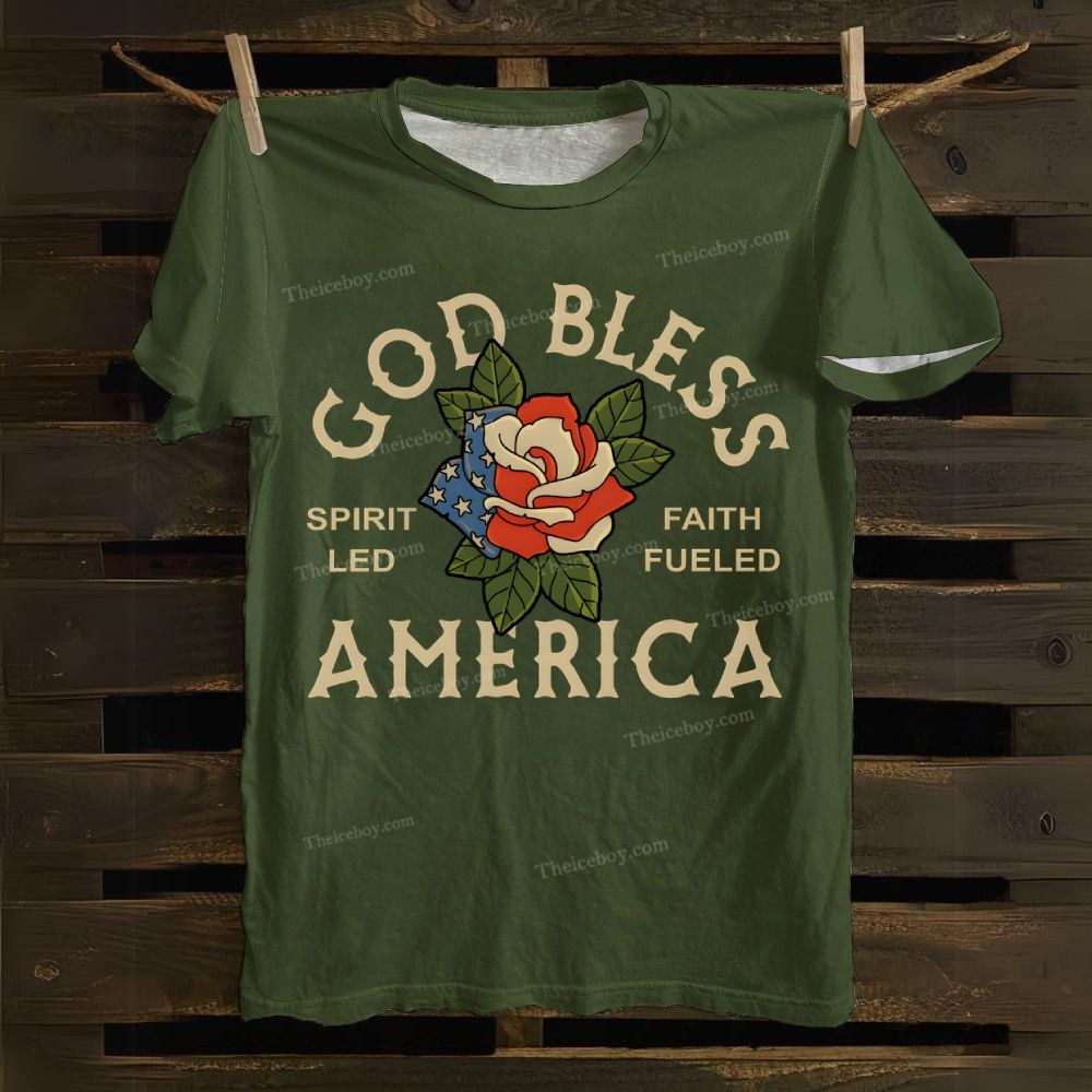 God Bless America Cotton T-shirt