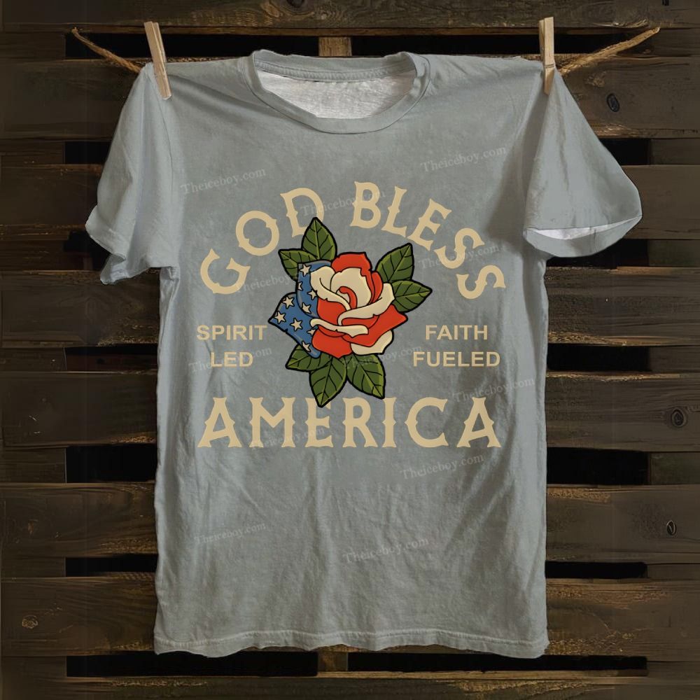 God Bless America Cotton T-shirt