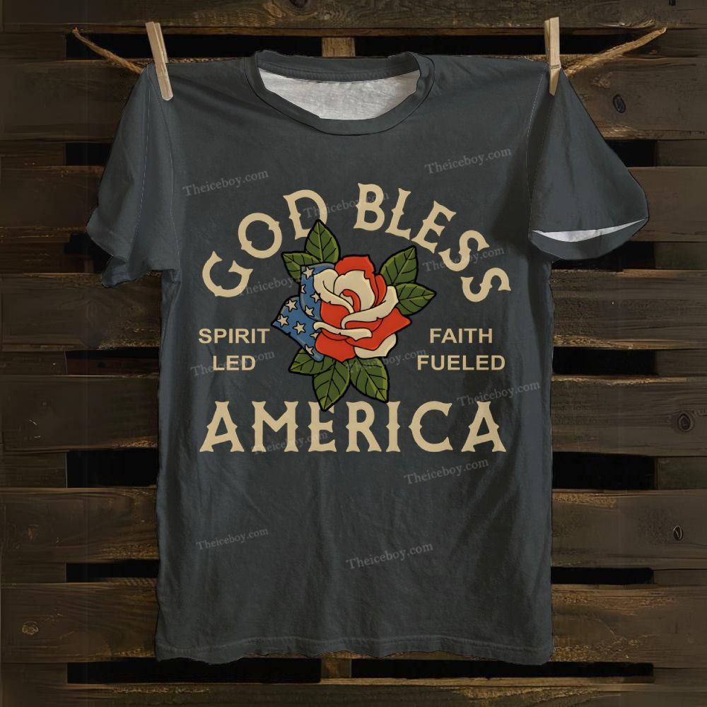 God Bless America Cotton T-shirt