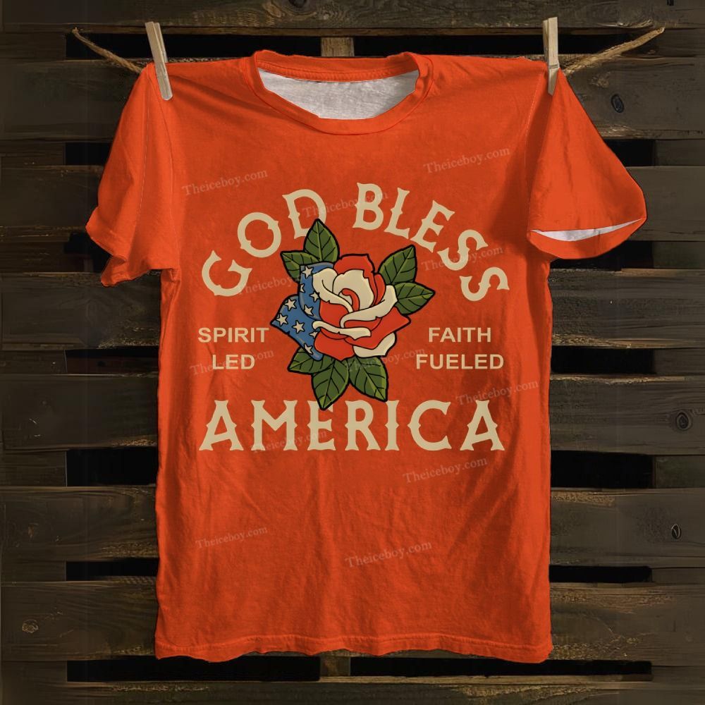God Bless America Cotton T-shirt