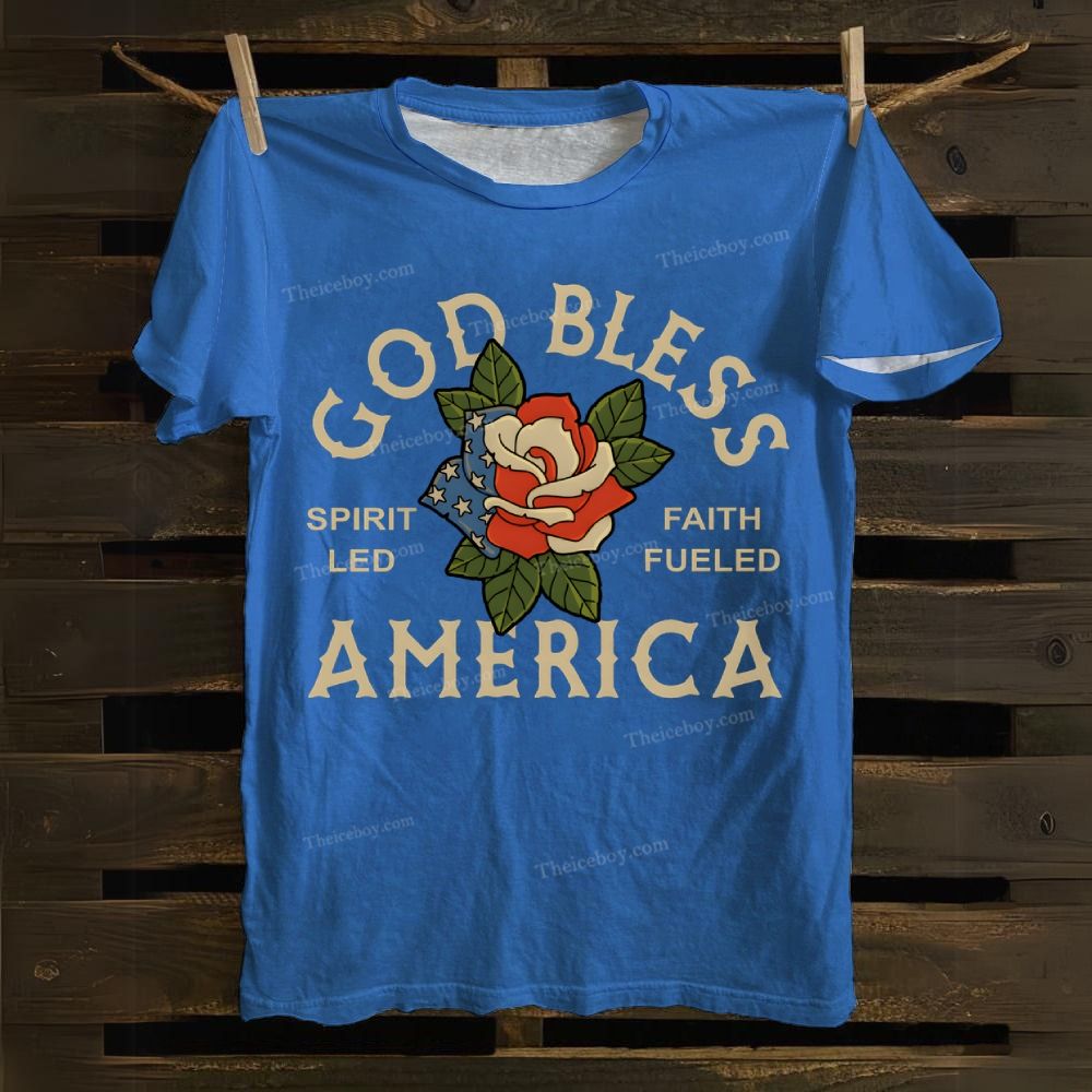 God Bless America Cotton T-shirt