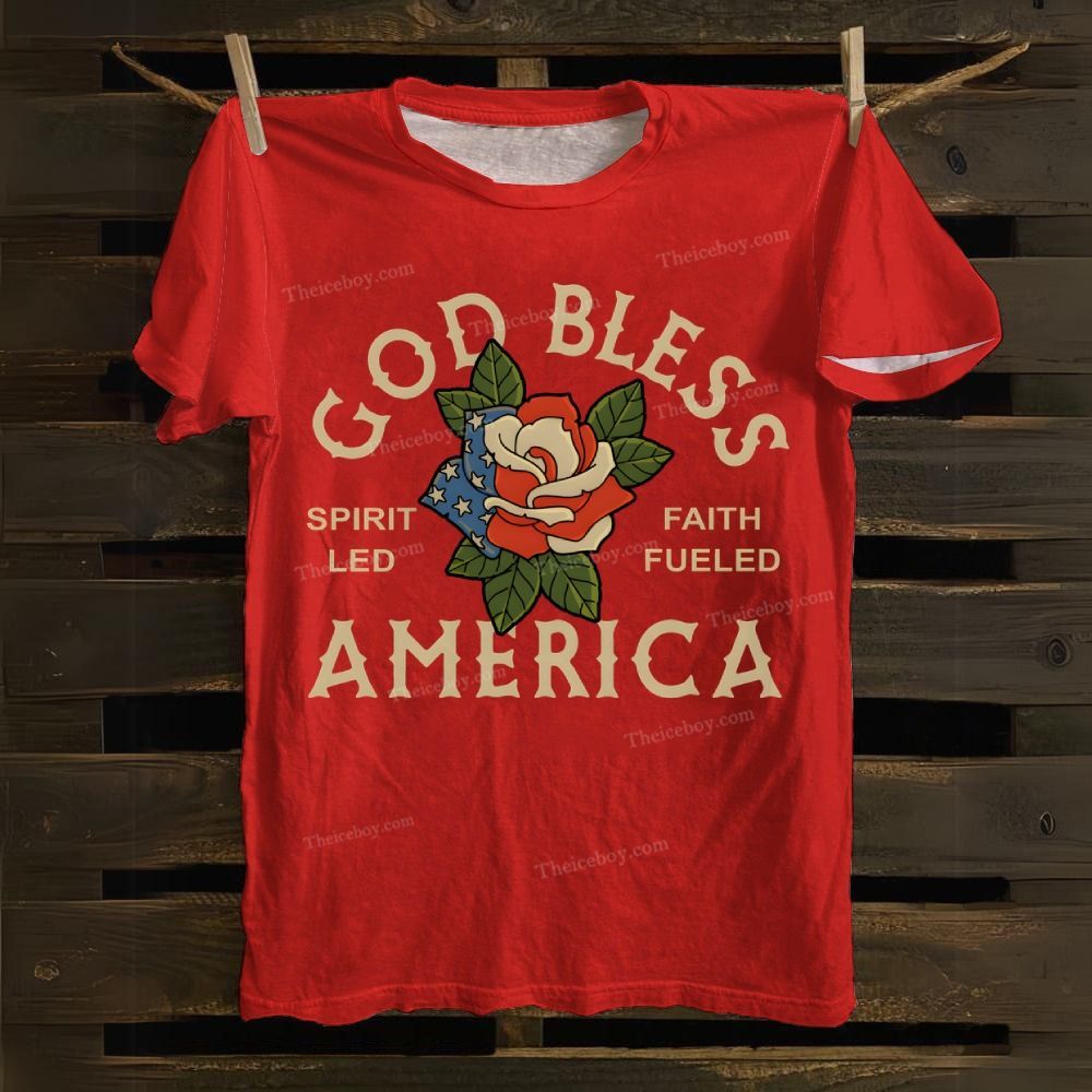 God Bless America Cotton T-shirt
