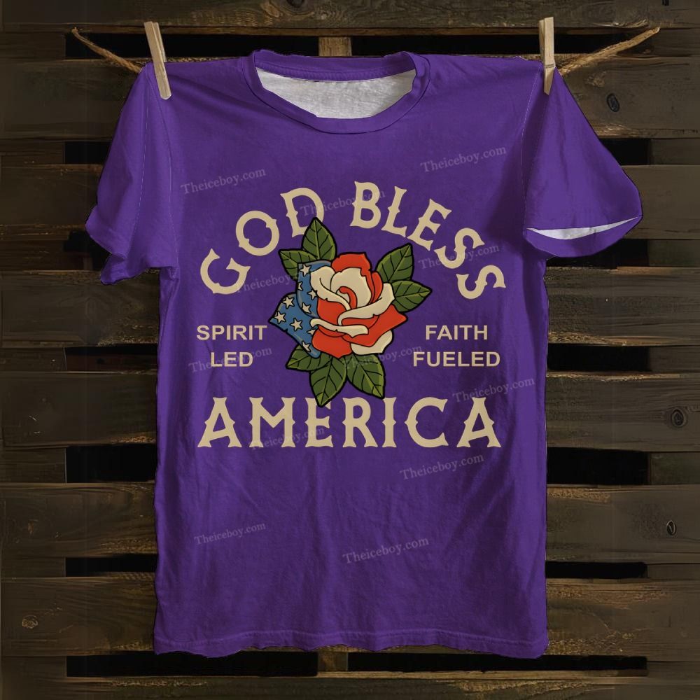 God Bless America Cotton T-shirt