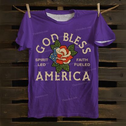God Bless America Cotton T-shirt