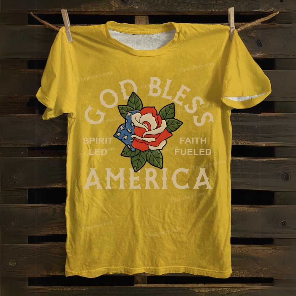 God Bless America Cotton T-shirt