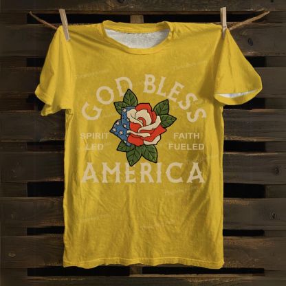 God Bless America Cotton T-shirt