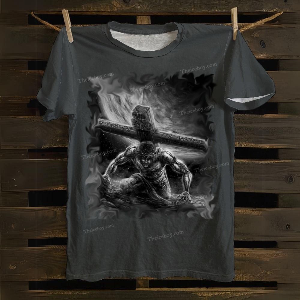 He Who Carries The Cross Cotton T-shirt