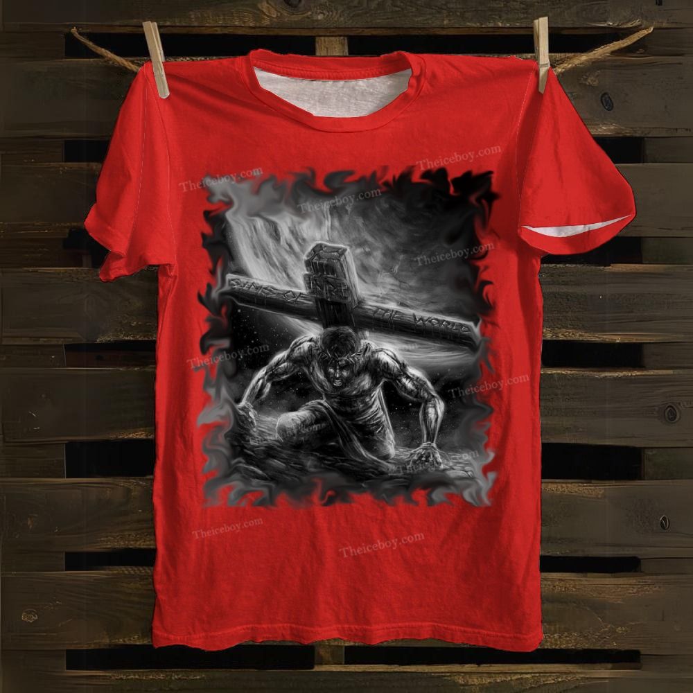 He Who Carries The Cross Cotton T-shirt