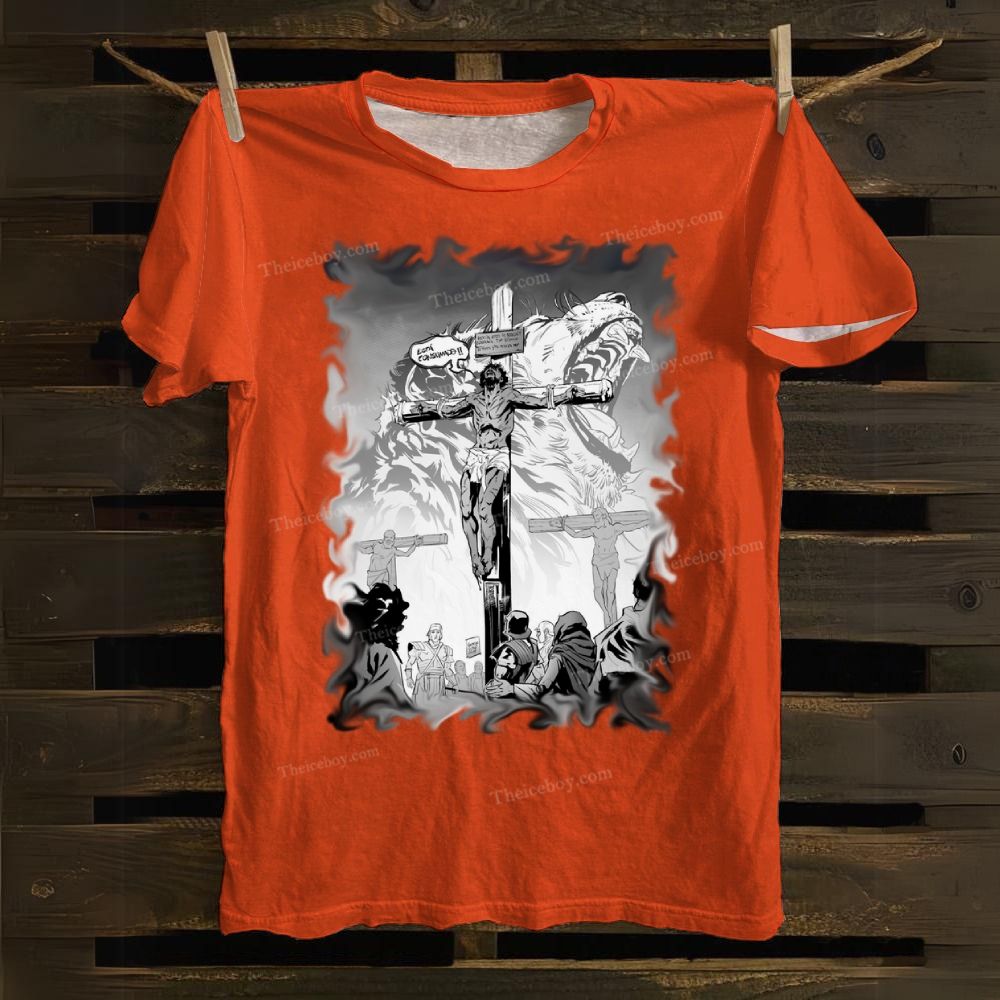 He Was Bound By A Cross Cotton T-shirt