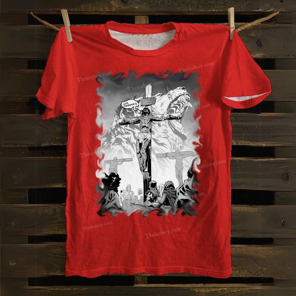 He Was Bound By A Cross Cotton T-shirt