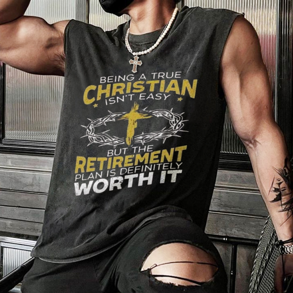 Christian Snowflake Washed Vest 