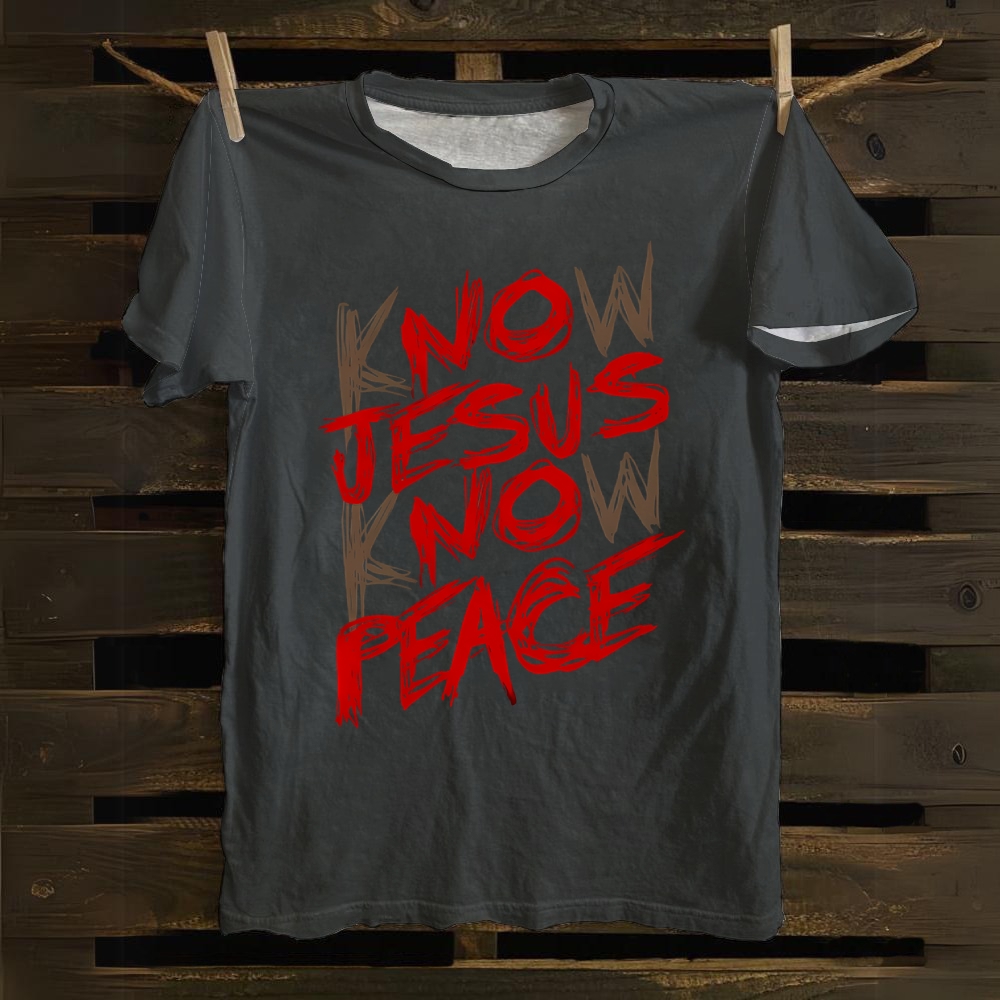 Know Jesus Know Peace  Cotton T-shirt