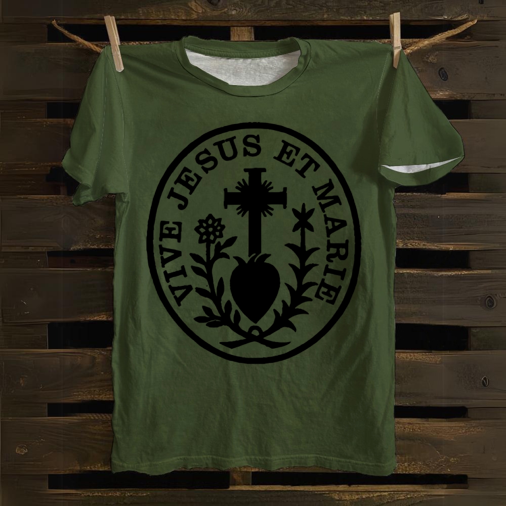 Vive Jesus Et Marie Cotton T-shirt