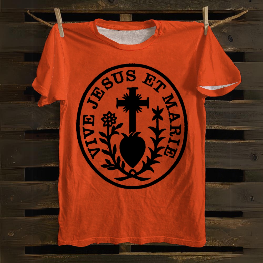 Vive Jesus Et Marie Cotton T-shirt