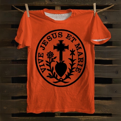 Vive Jesus Et Marie Cotton T-shirt