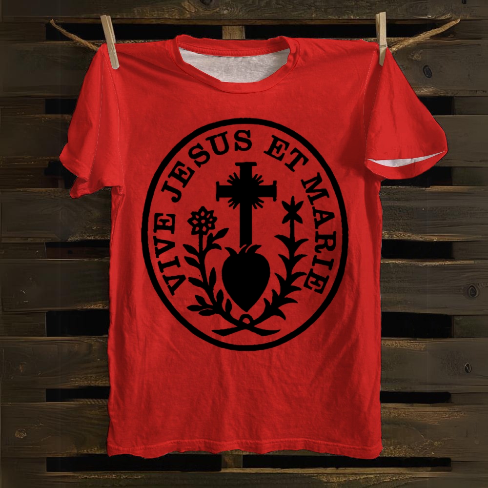 Vive Jesus Et Marie Cotton T-shirt