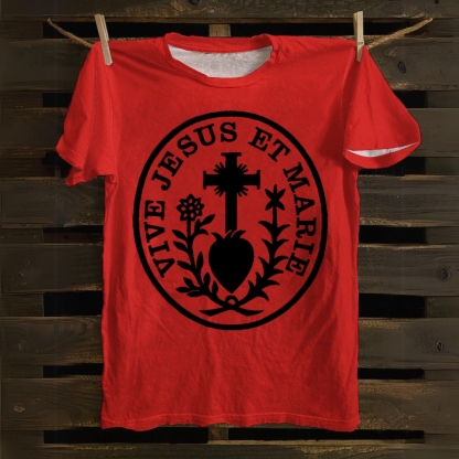 Vive Jesus Et Marie Cotton T-shirt