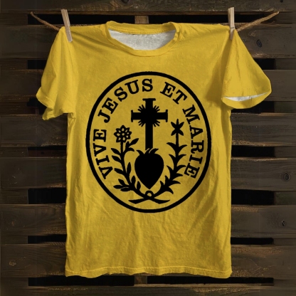 Vive Jesus Et Marie Cotton T-shirt