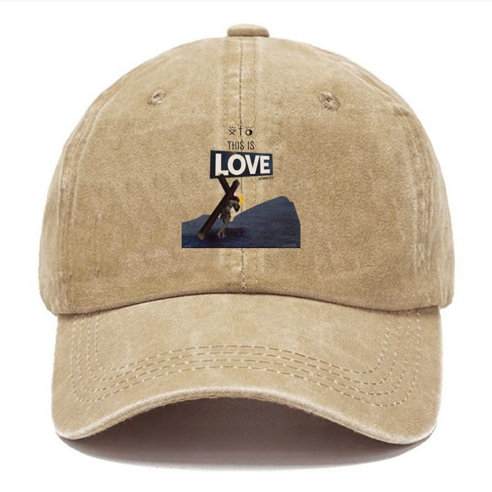 This Is Love Unisex Vintage Casual Washed Cap