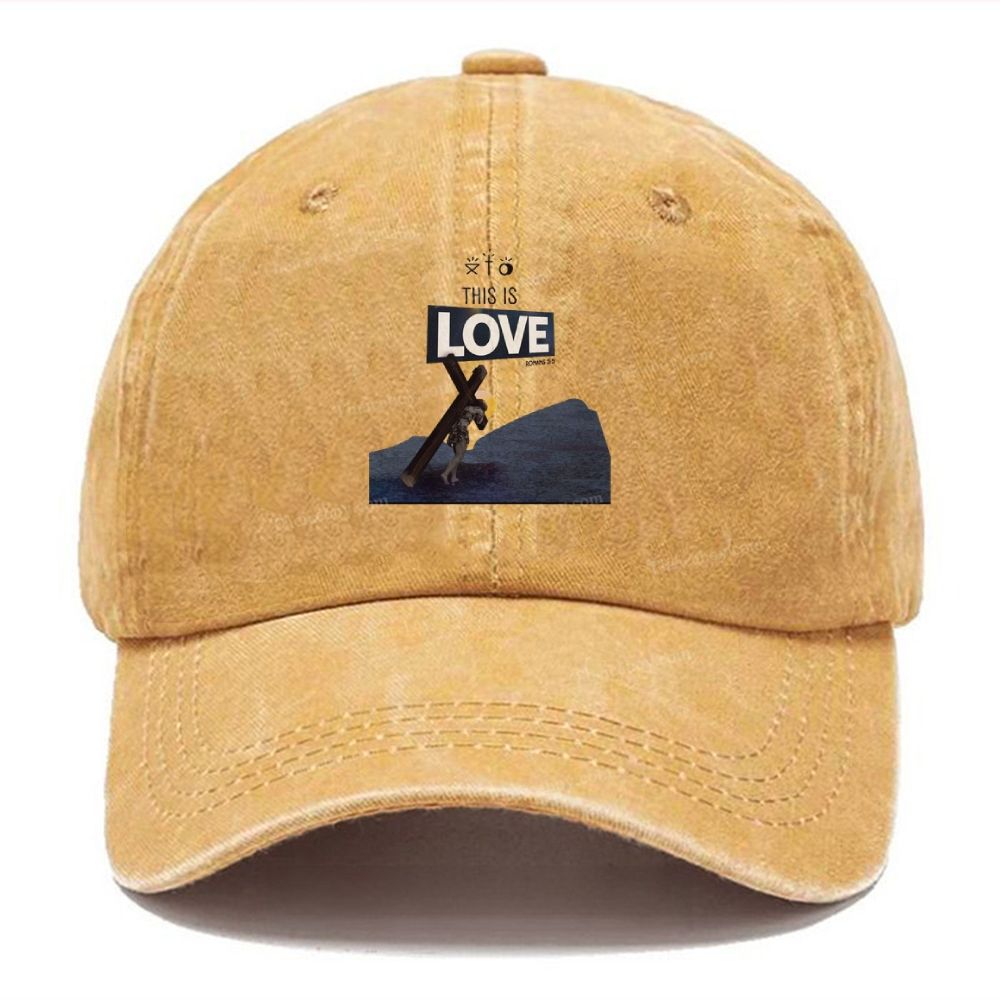 This Is Love Unisex Vintage Casual Washed Cap