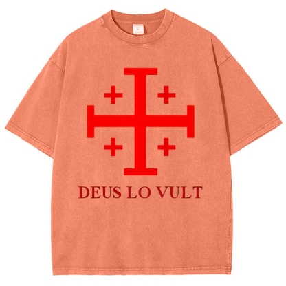 Deus Lo Vult Snowflake Vintage Cotton T-Shirt