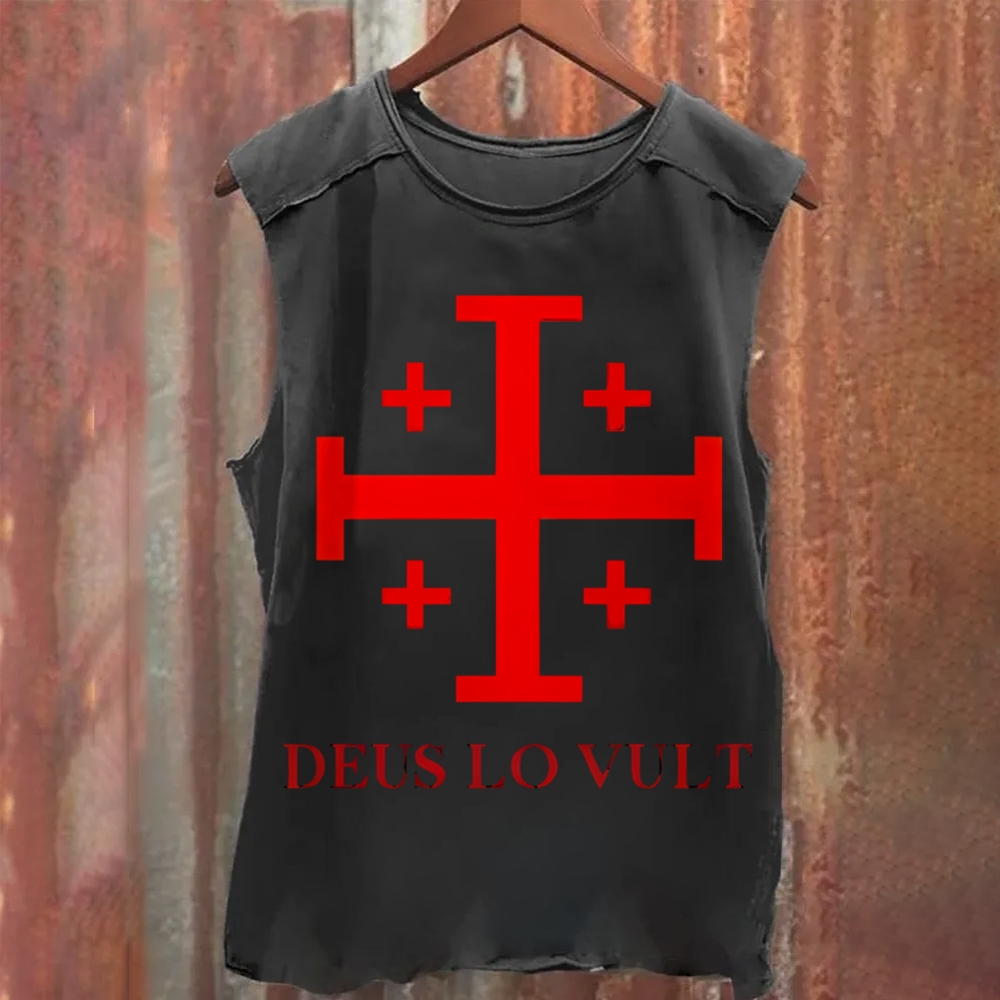 Deus Lo Vult Vintage Washed Tank Top