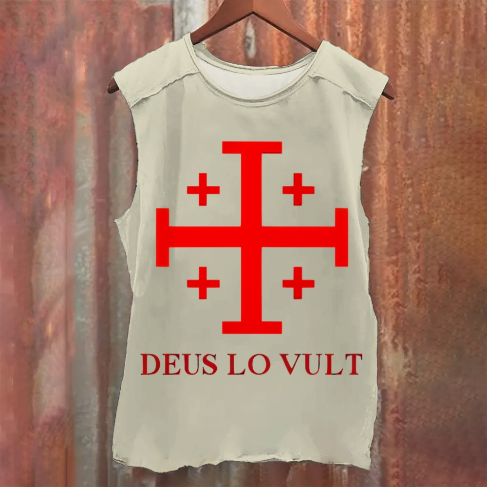 Deus Lo Vult Vintage Washed Tank Top